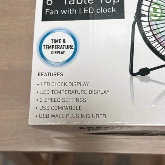 Sharper Image Multicolor LED Table Top Fan - Picture 2 of 4